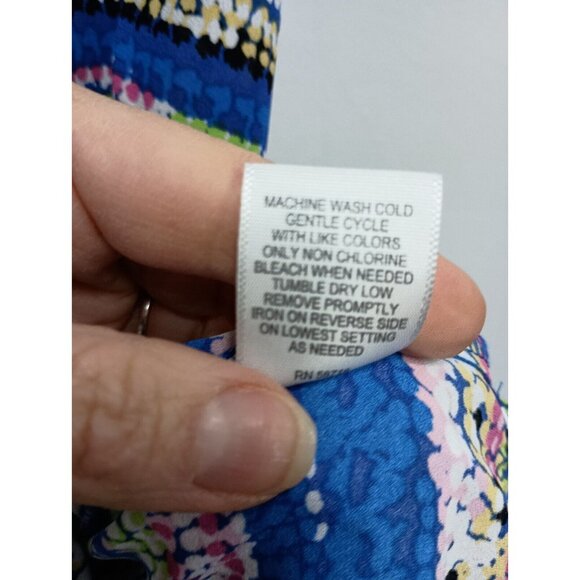 Relativity Womens Blouse Top XL Colorful Rainbow Striped Long Sleeve BOHO - Picture 6 of 8